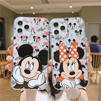 mickey minne cute cartoon miqi silicone case for iphone 11 12 13 pro max mini x xr xs max 7 8 6s plus se shockproof soft cover