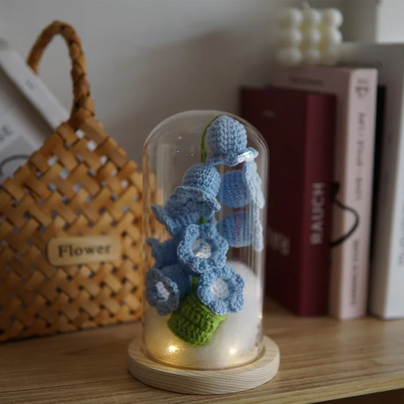 Светодиодный ночсветильник ручной работы в виде ландыри долины стеклянное