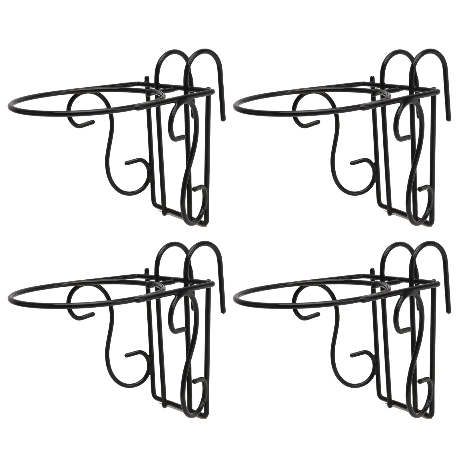 

4 PCS Flower Pot Hanger Hanging Planter Box Iron Flowerpot Shelf Railing Rack Sturdy Holder