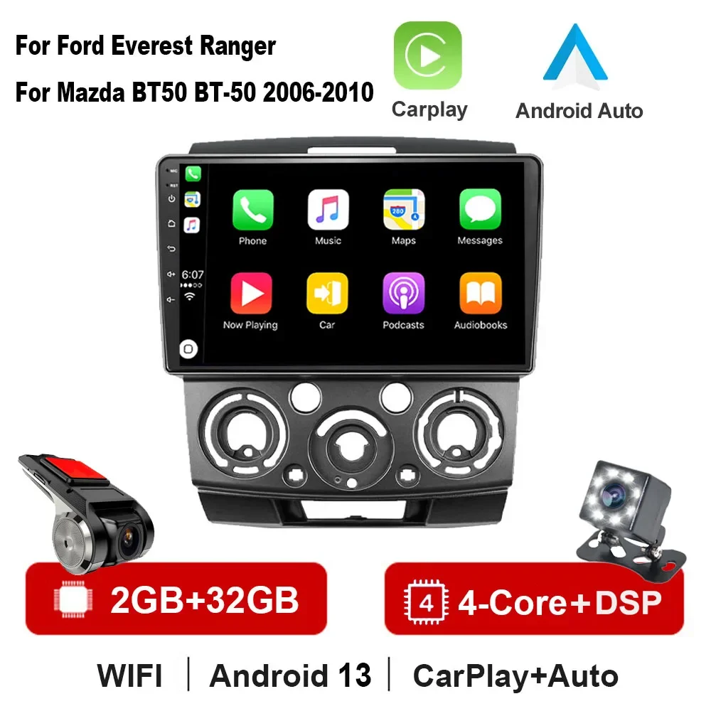 

Автомагнитола Android, мультимедийный плеер для Mazda BT50 BT-50 BT 50 J97M 2006 2007 2008 2010 4G GPS DVD DSP 2 DIN BT Carplay головное устройство