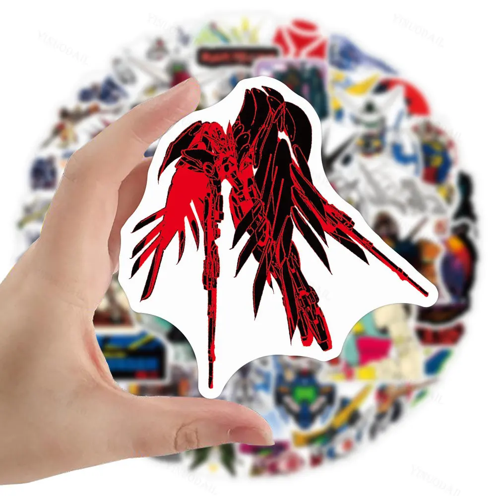 

100pcs Cartoon Anime Gundam Robot Personality Stickers Waterproof Decals Toy DIY Laptop Skateboard Phone Luggage Sticker