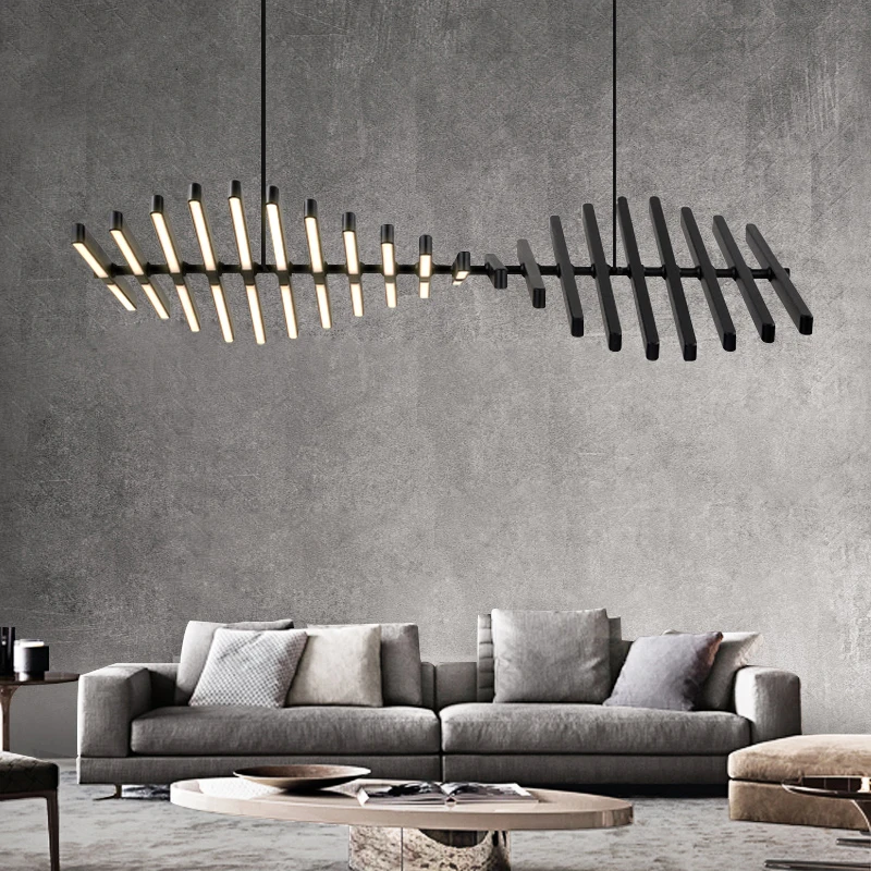 

Modern LED chandelier lighting Nordic black/white office hanging lights living room home hanging lights Dining room bar chandeli