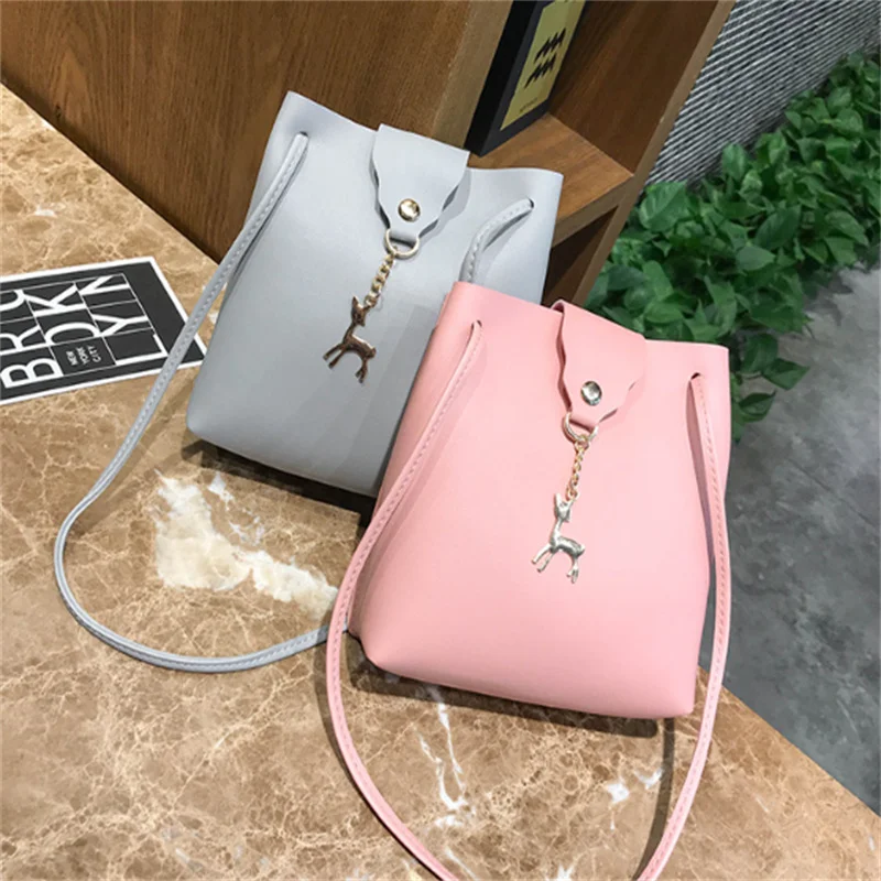 

Fashion Luggage &Bags Women's Handbags Crossbody NEW Fawn Pendant Personalized Mini PU Casual Black Ladies Bolsos