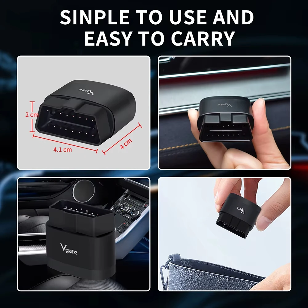 Фото Новый Vgate iCar Pro 2S ELM327 Bluetooth 5.3 для Android/IOS/ПК OBD2 Автомобильный диагностический инструмент elm 327 Модернизированный OBD 2 V2.3 Автоматический сканер №4