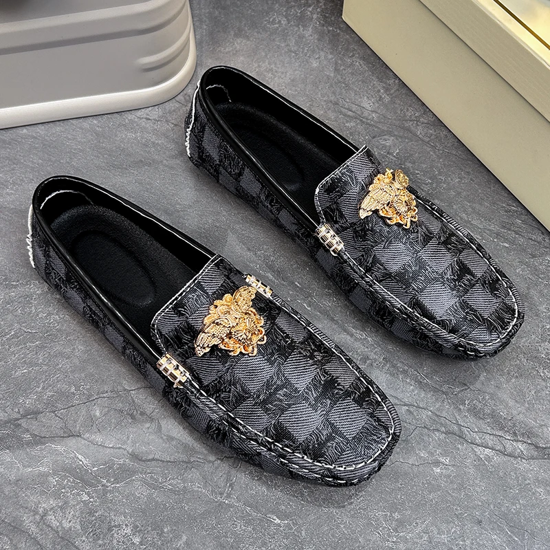 Мужские повседневные Мокасины размера плюс 38-48 мужские деловые туфли розового