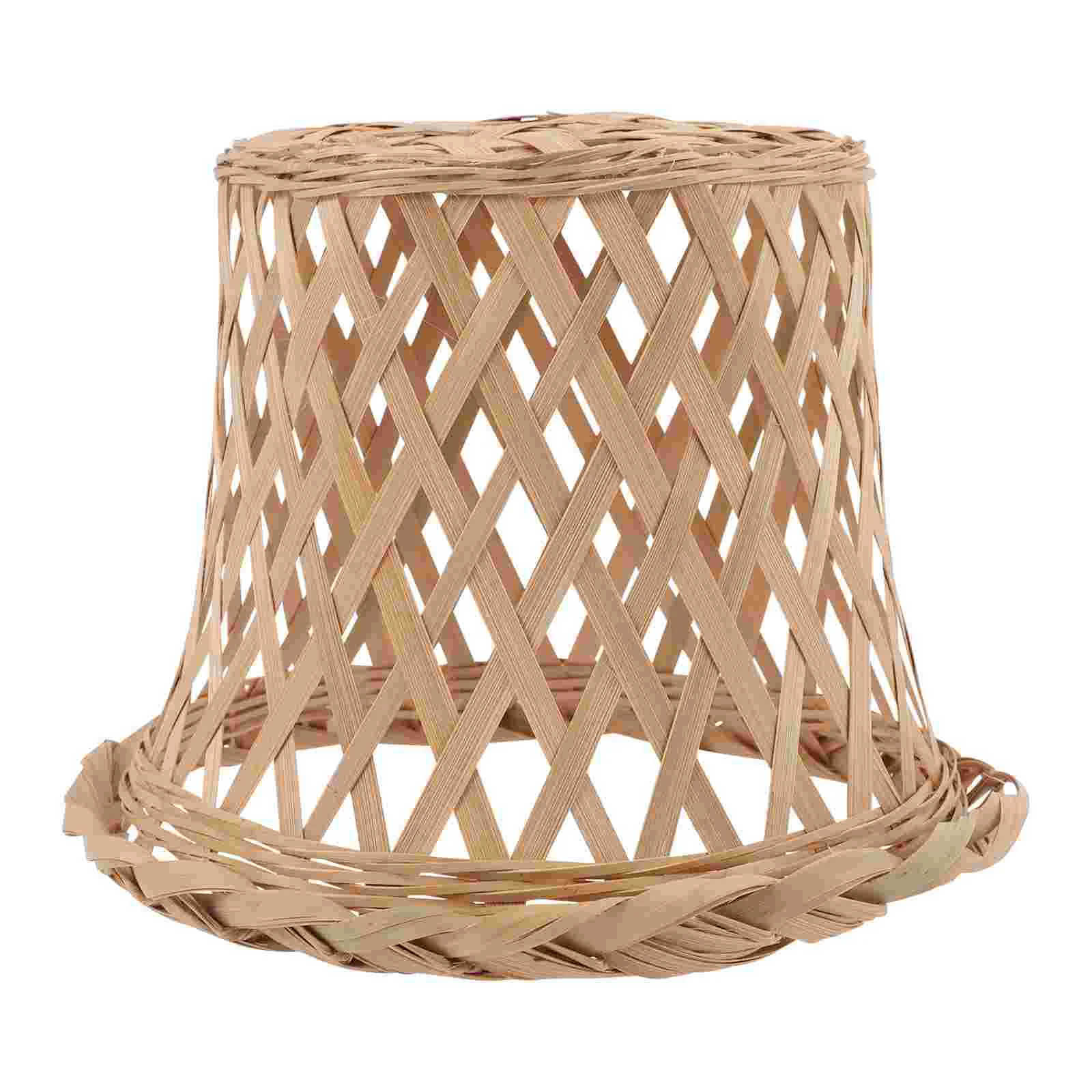 

Shade Lamp Light Lampshade Chandelier Woven Cover Rusticpendant Bedside Floor Wall Drum Hanging Bathroom Sconce Mini Smallrattan