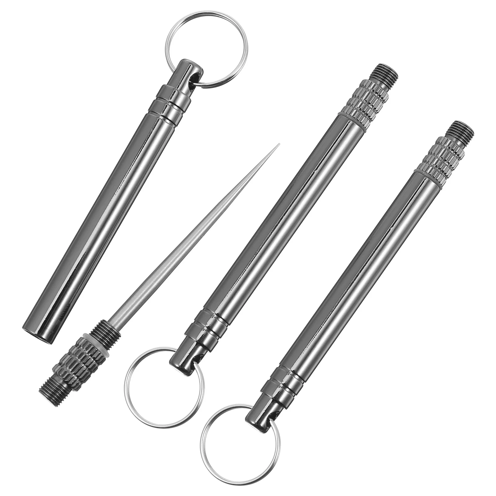 

3 Pcs Titanium Toothpick Portable Fruit Fork Teeth Cleaning Tool Food Picks Toothpicks Kitchen Gadget Forks Cocktail Alloy
