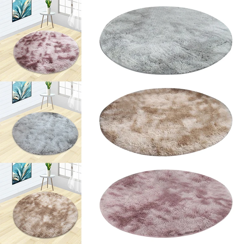 

Round Carpet Nordic Ins Style Gradient Colorful Rug For Living Room Bedroom Rugs Fur Mats Large Size Hanging Basket Mat