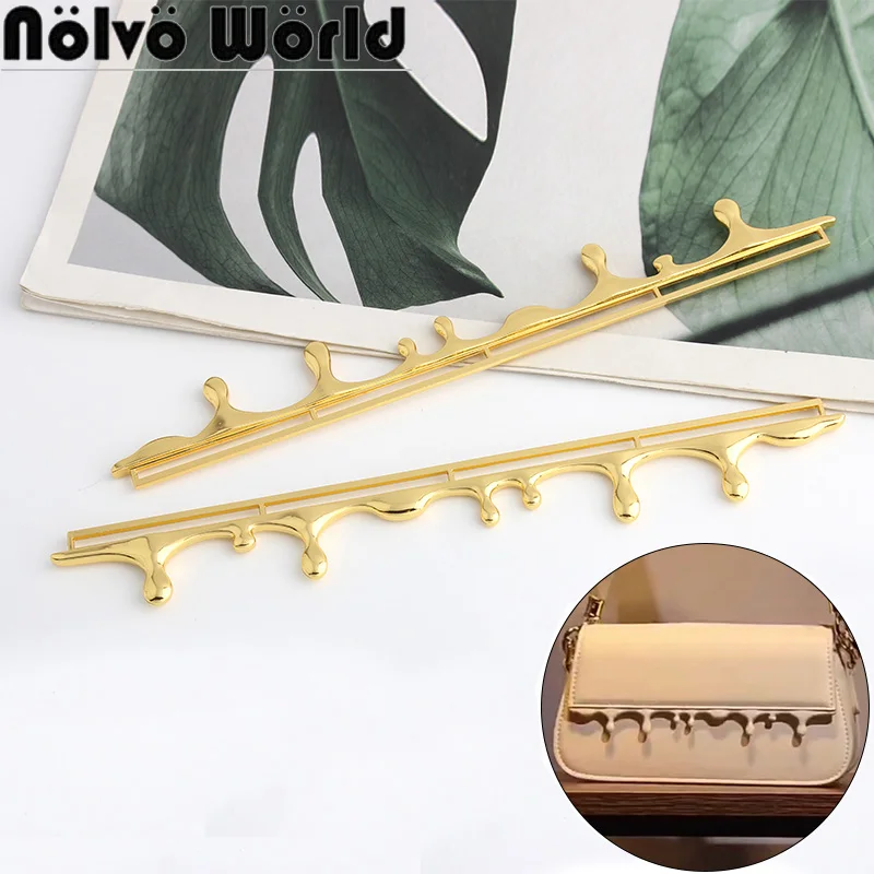 

2-10PCS K Gold Water Droplets Shape Metal Clips For Bags Handbags Purse Clasp Clip Buckles Decoration DIY Hardware Accessories