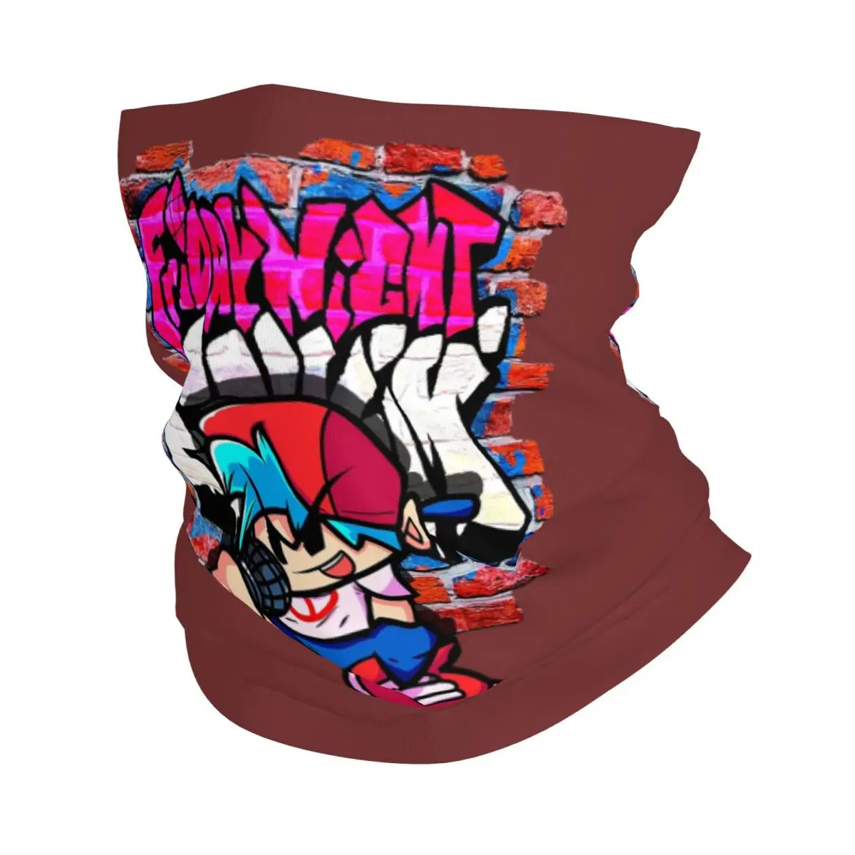 Бойфренд ФНФ. Бандана с кирпичной стеной гетры принтом шарф универсальный