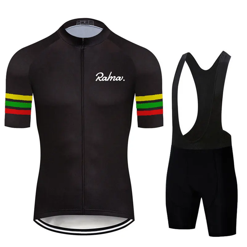 

Ravlmav 2023 мужская летняя велосипедная Джерси с коротким рукавом нагрудники шорты костюм велосипедная одежда комплект MTB Униформа дышащая руб...