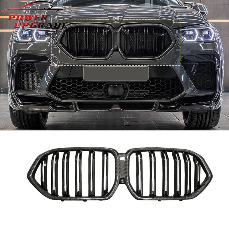 

Передний бампер LD из углеродного волокна, решетка-гриль для BMW X6M F96, передняя решетка