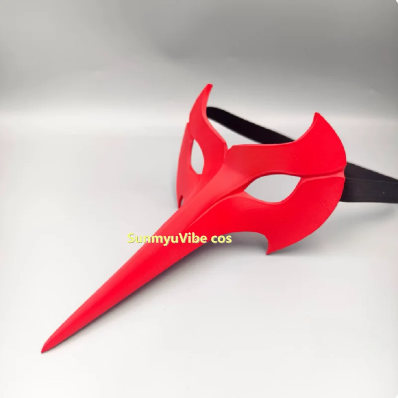 Фото nekocos PERSONA5 Маска Акэчи Горо, красная маска, аксессуар, 3D-печать, реквизит, костюм для косплея, Рождество №2