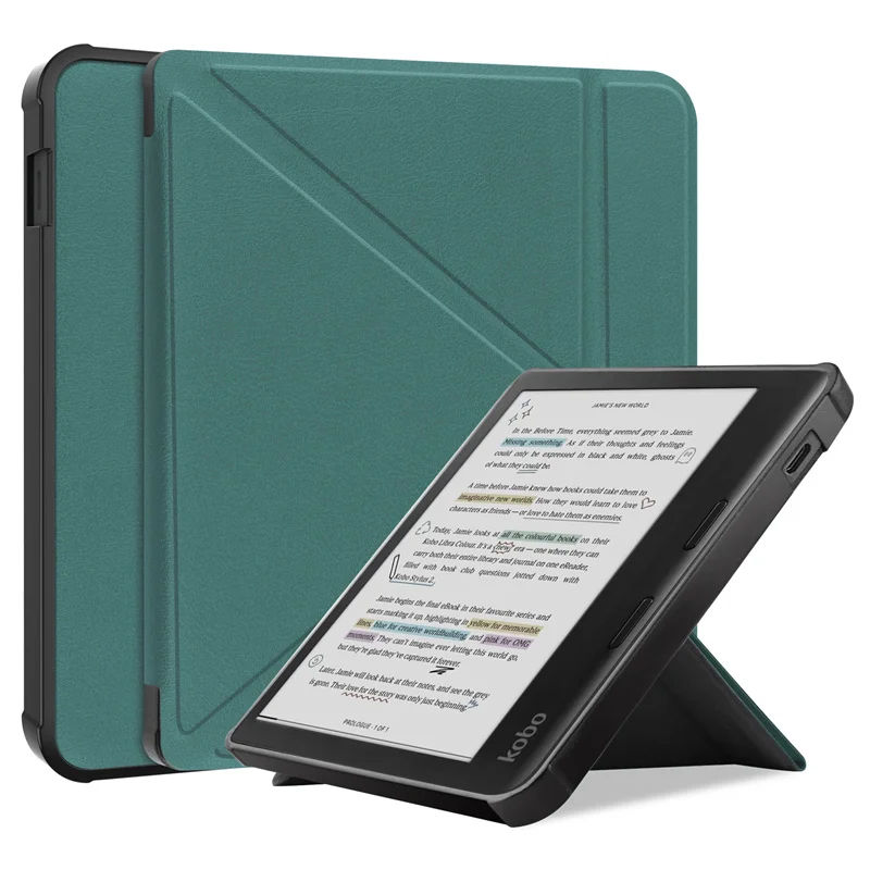 Фото GEFENIS для Funda Kobo Libra Color Case 2024, умная складная подставка, чехол для Ereader из искусственной кожи для Coque Kobo Libra Color Kobo Libra 2 №2