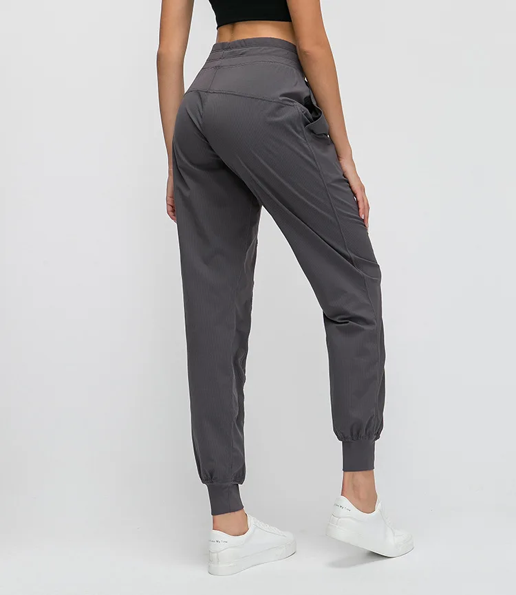 With Logo Drawstring Jogger Boot Cut Pants Sports Trousers  Wide Leg Women Yoga Quick Dry Athletic Gym Running Exercie Trousers