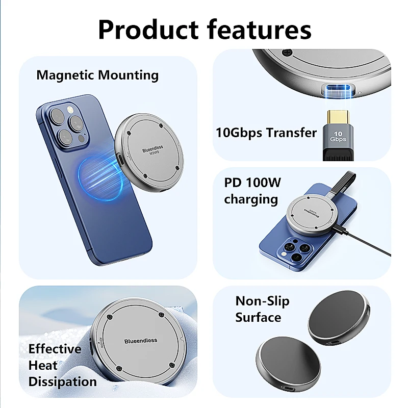 Алюминиевый Ssd-корпус Blueendless для M.2 Nvme Ssd