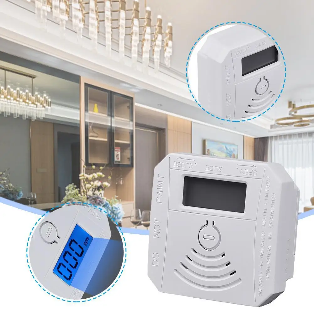 

Alarm Poisoning Gas Sensor Carbon Monoxide Smoke Detector Security Poisoning Alarm Lcd Photoelectric Detectors Warning