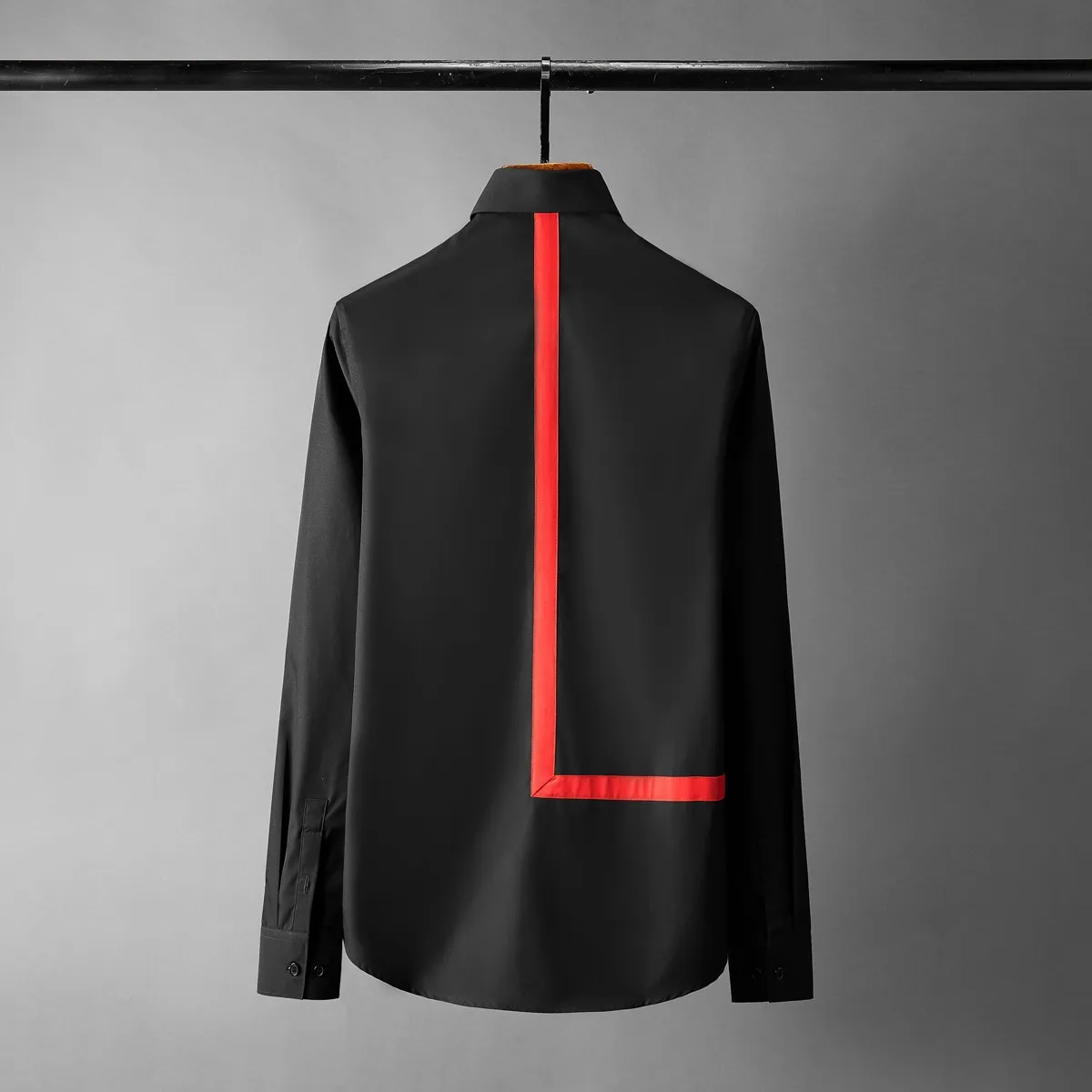 

2022 Long Sleeve Man Shirts Luxury Fashionable Simple Webbing Long Sleeve Mens Dress Shirts Slim Fit Mens Shirts Plus Size 4XL