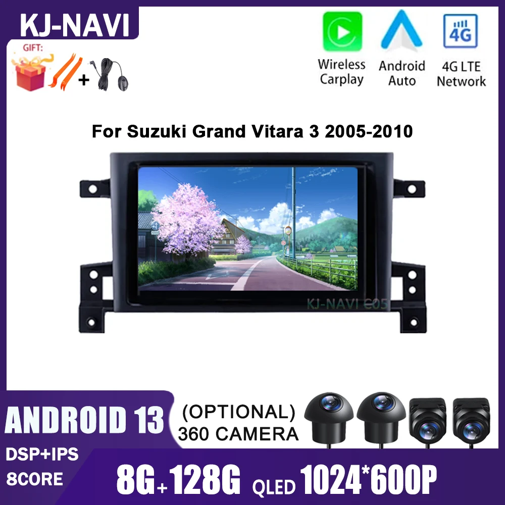 

Android 13,0 для Suzuki Grand Vitara 3 2005-2010 2011-2015 Автомагнитола мультимедийный плеер GPS Carplay Android Авто WIFI
