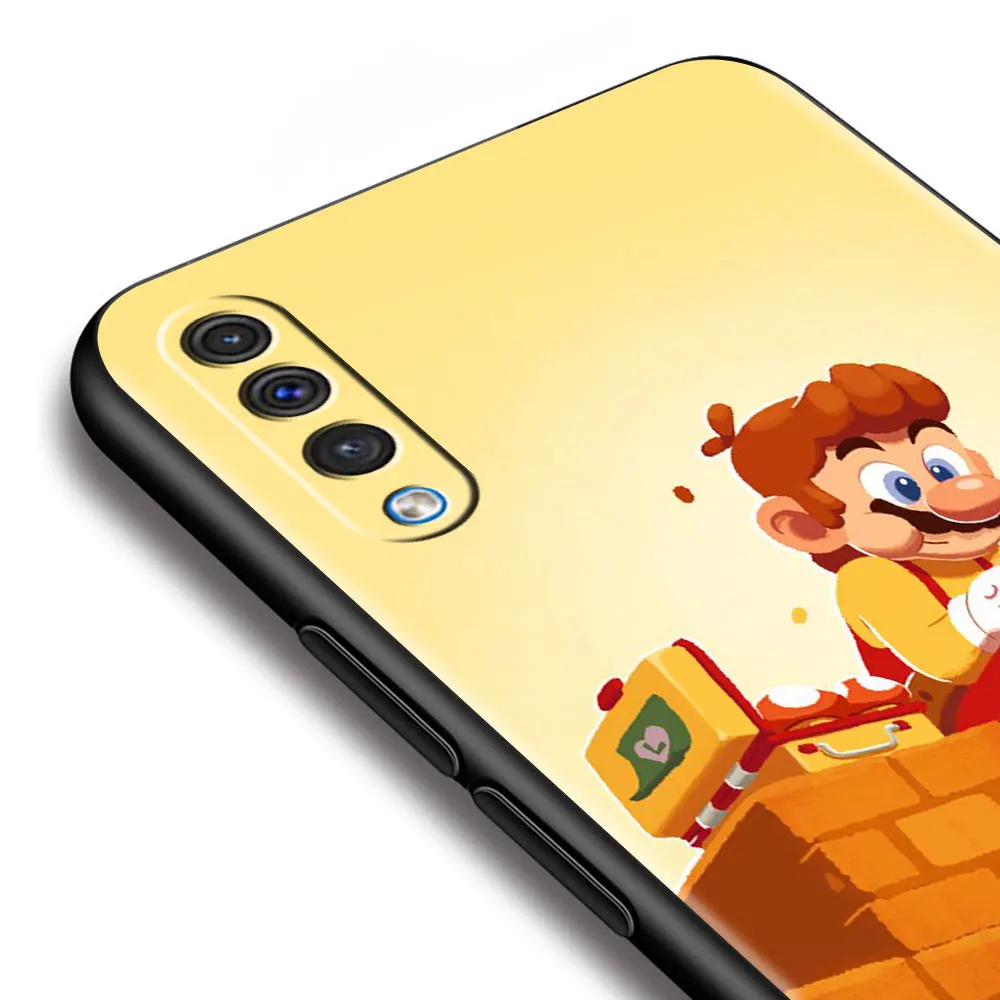 Черный чехол для Samsung Galaxy A52 A71 A12 A51 A50 M31 A70 A53 A10 смартфона M22 M51 M52 Super Mario Big Break |