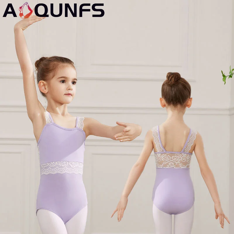

AOQUNFS Ballet Leotards Girls Gymnastic Dance Clothes Lace Camisole Ballerina Training Dance Outfit Kids Ballet Wear