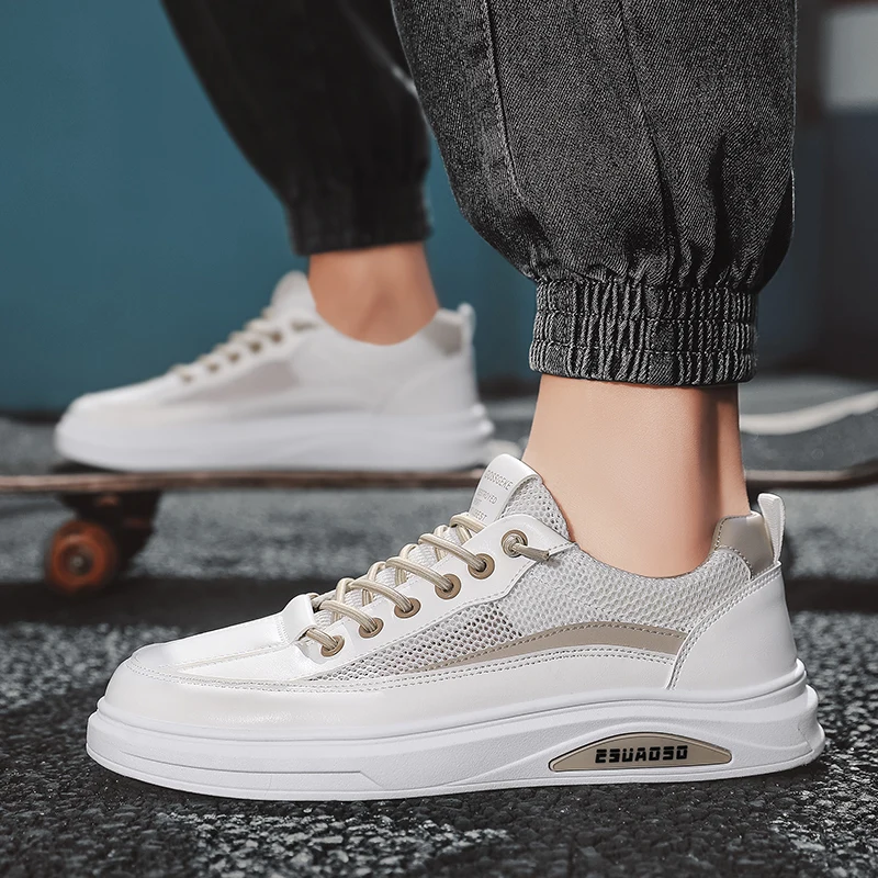 

Кроссовки мужские сетчатые, Вулканизированная подошва, на шнуровке, плоская подошва, дизайнерские, повседневные прогулочные, лето 2023