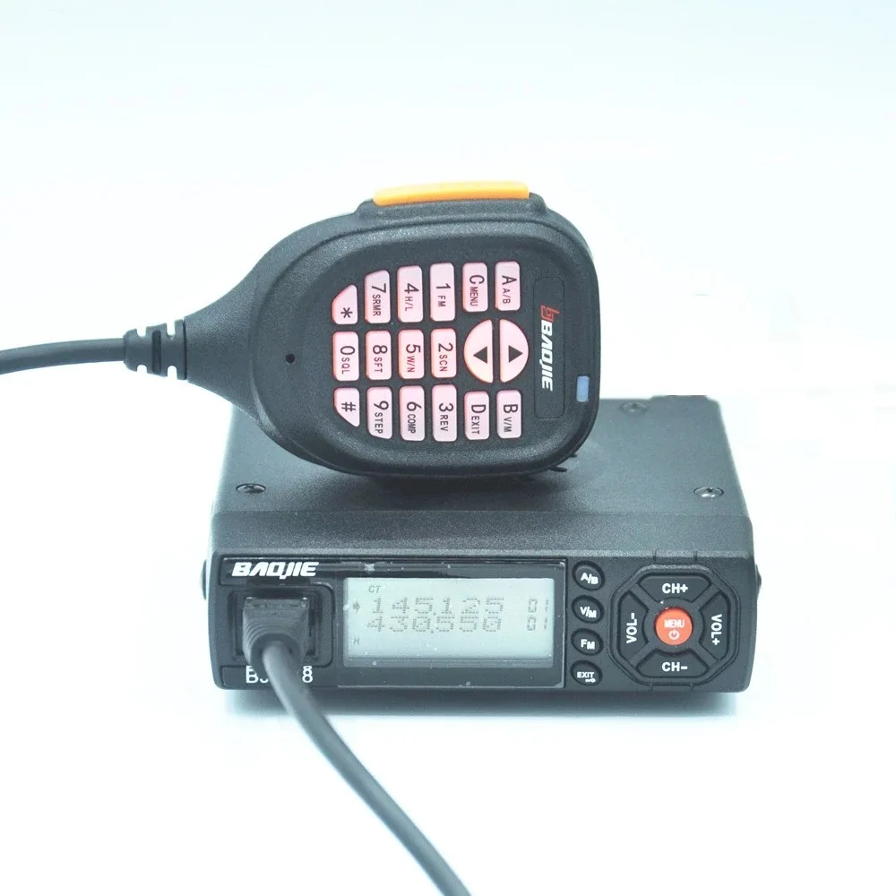 

Mini Mobile Radio 25W BAOJIE BJ-218 Car Walkie Talkie UV Dual Band 136-174 & 400-470MHz FM Radio Station