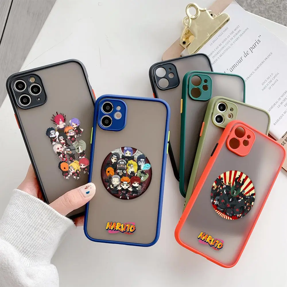 

Anime Naruto Uchiha Sasuke Matte Phone Case For Apple iPhone 13 12 11 XR XS X 6 6s 7 8 Pro Plus Max Mini Skin Feel Cases Funda