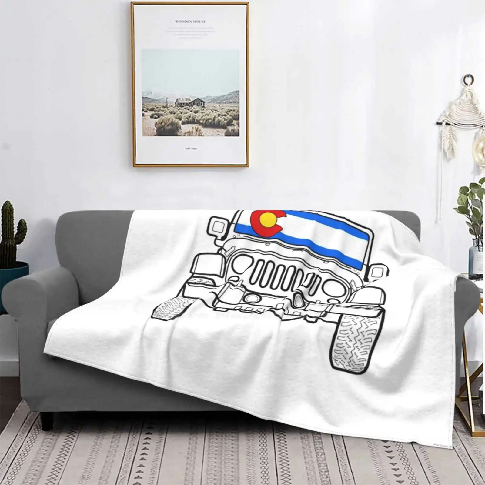 

Colorado Home Sofa Bed Camping Car Airplane Travel Portable Flannel Blanket Colorado Vsco Flag Mile High