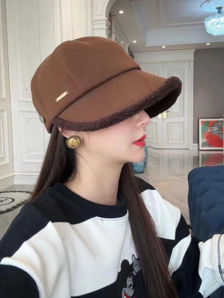 Берберская флисовая толстая рыбацкая шляпа. Женская зимняя теплая подвесная