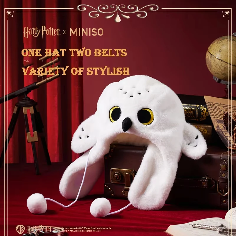 MINISO Meijo Гарри Поттер Хедвиг Шарф Шляпа из натуральной периферии осень и зима