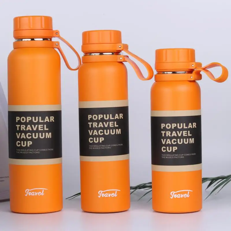 

Portable Thermos Cup Silica Gel Double-layer Leak-proof Kettle Large Capacity Water Cup Sports Bottle Durable Thermal Pot