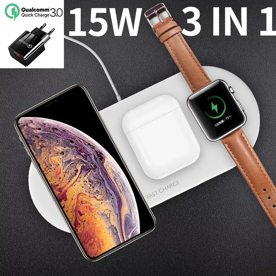 

New in 3 in1 Wreless Charger For iPhone 13 12 Watch 234567 Wireless Charging Stand for iWatch iPhone 11Pro/Xr/Xs Max phone ca