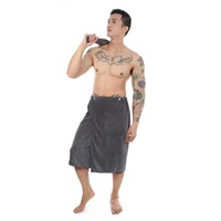 mens two piece sports fitness bathrobe absorbent towel soft wearable mircofiber swimming beach towel blanket in hotel home