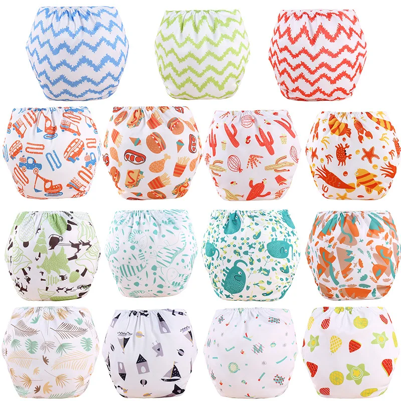 

New Style Printed Button Diapers Baby Cloth Diapers Newborn Cloth Diaper Newborn Pocket Diaper cloth diapers baby for baby 0-12M
