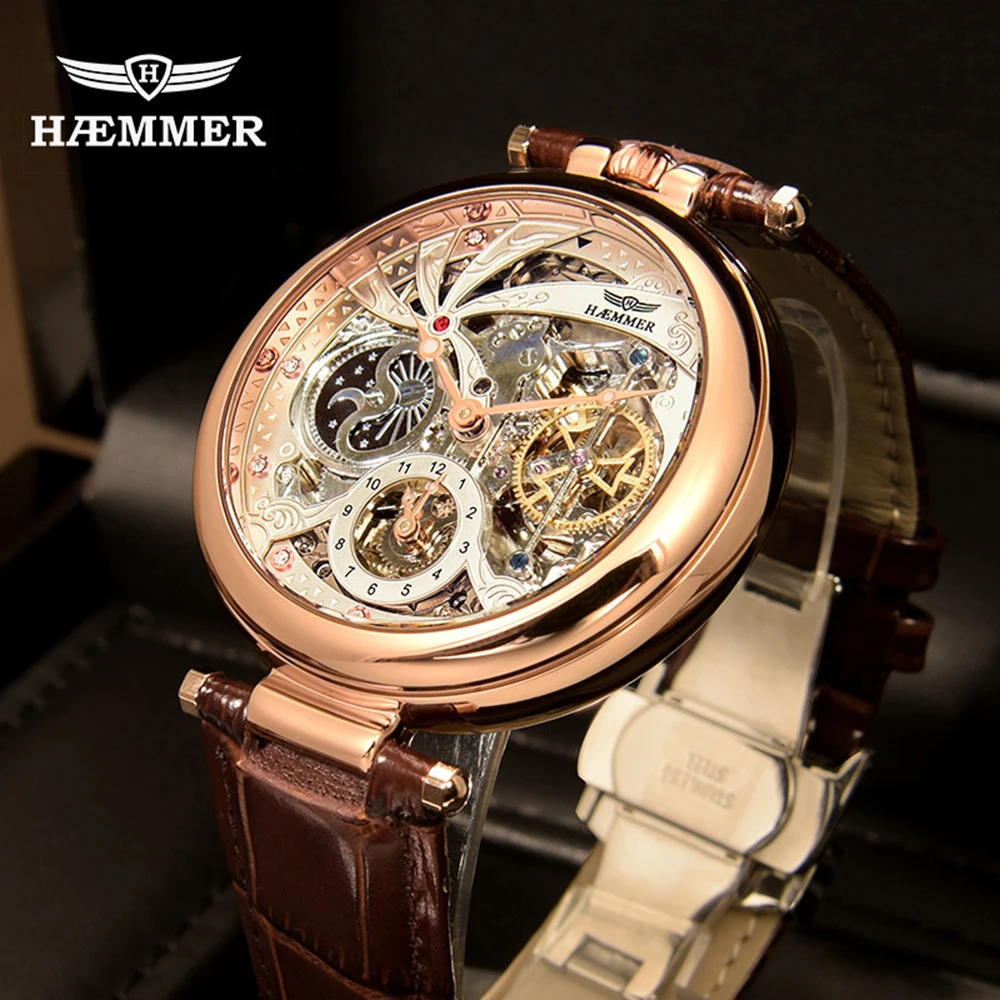 

Top Luxury Brand Automatic Watch Dual Time Zone Mechanical Watch Fashion Multifunction Watch Men Waterproof Clock Reloj Hombre