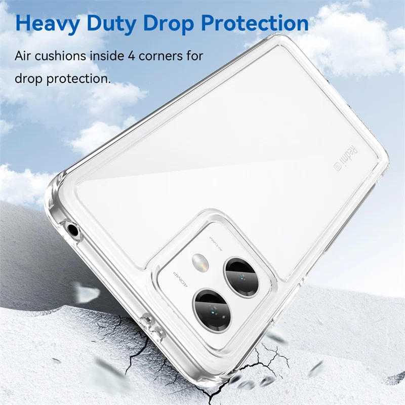 For Redmi Note 12 5G Case For Redmi Note 12 11 Pro Cover Coque Hard Translucent Clear Phone Bumper For Redmi Note 12 Fundas