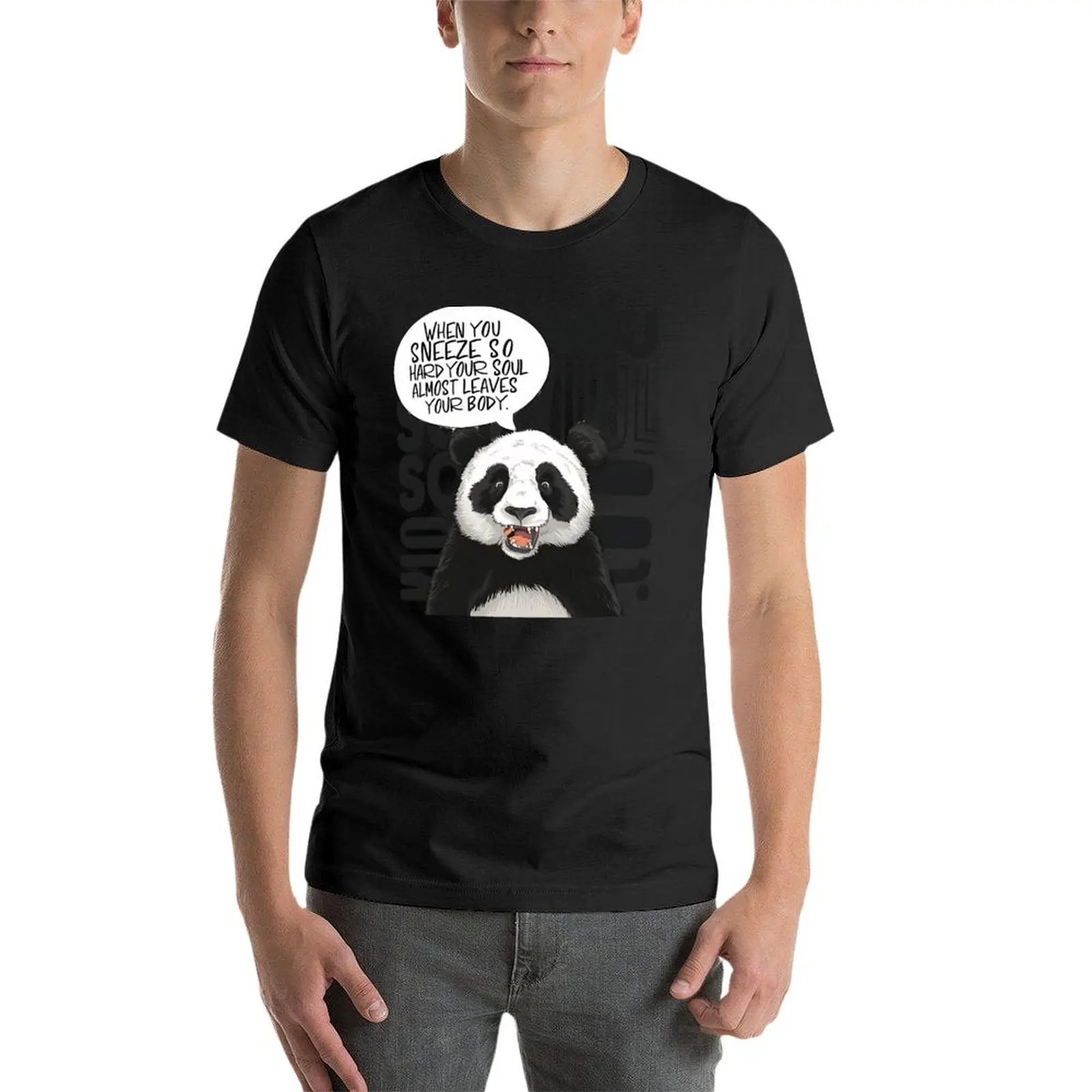 Мужская винтажная футболка с изображением панды Чипса