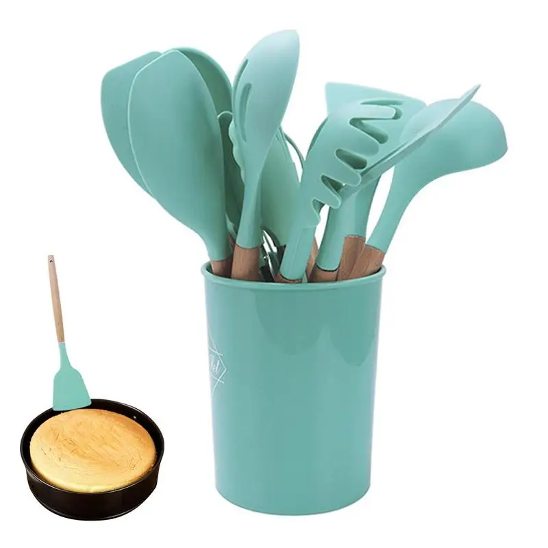 

Silicone Kitchen Utensils Non-Stick Cooking Utensils Set Heat Resistant Kitchen Utensils Turner Tongs Kitchen Utensil Gadgets