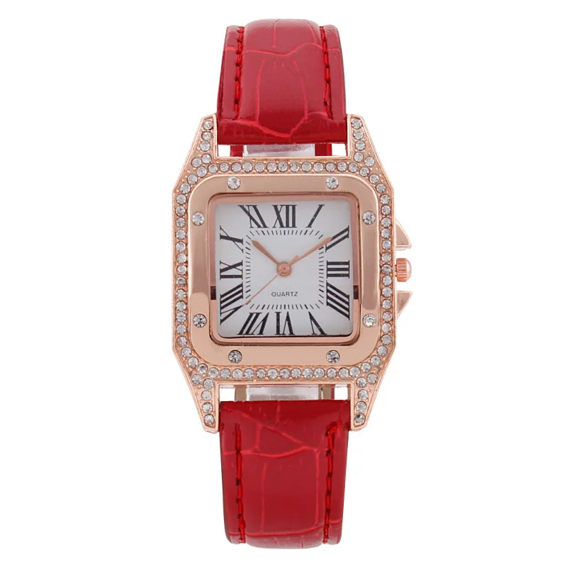 

Fashion Square Watches Women Rose Gold Lady Quartz Watch Casual Relogio Feminino Crystal Ladies Stainless Steel Wrist Watch