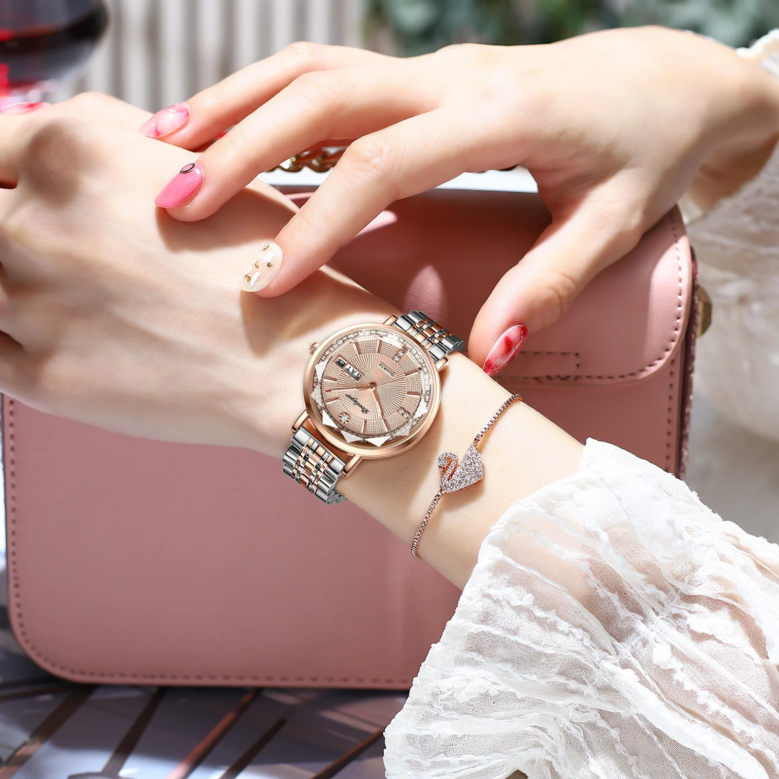 Luxury Brand Watches For Women Ladies Quartz Stainless Steel Mesh Band Casual Bracelet Wristwatch Reloj Mujer
