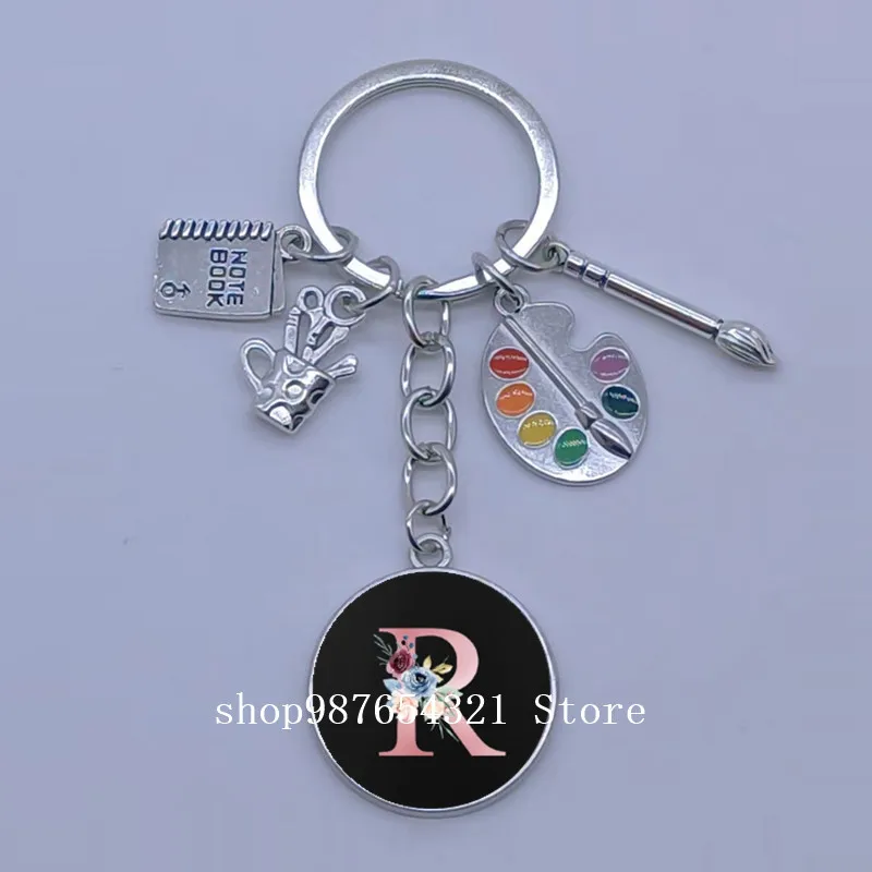 A-Z для рукоделия с цветком палитра ручной работы брелок ключей книга подарок на