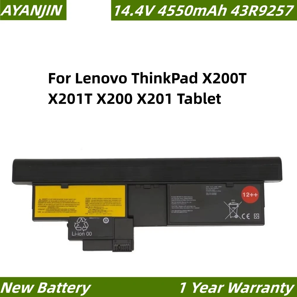 43R9257 14 4 В 4550 мАч аккумулятор для ноутбука Lenovo ThinkPad X200T X201T X200 X201 Tablet 12 +++ 42T4658 и т. д.