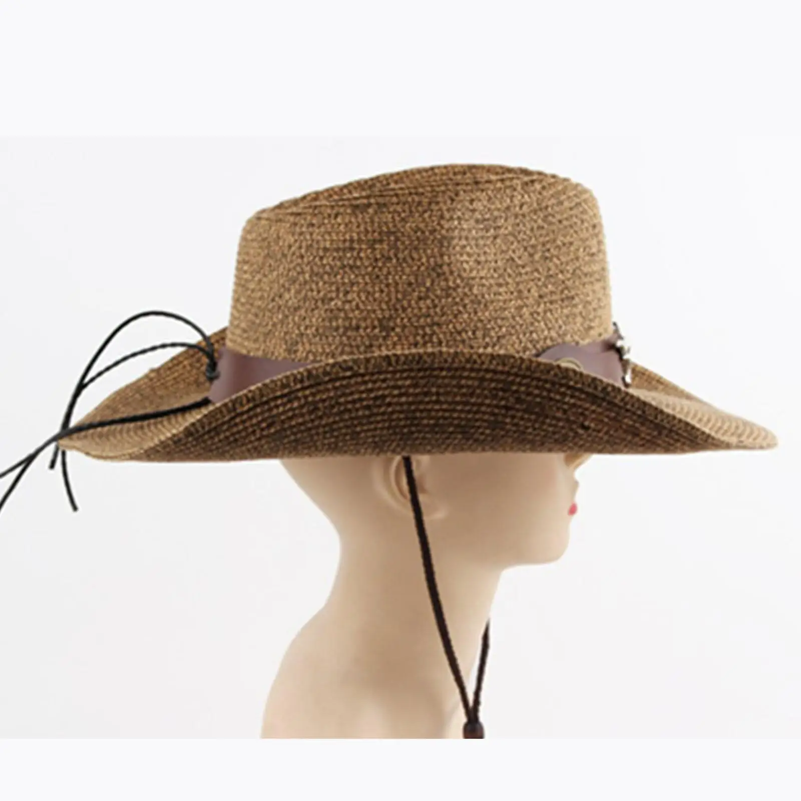 

Straw Cowboy Hat Sombreros Vagueros Sun Hat Unisex Cowboy Hats for Horseback Riding Party Sun Protection Rodeo Outdoor Summer