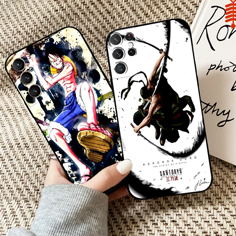 

Japan One Piece Luffy Zoro Phone Case For Samsung Galaxy S22 S21 S20 S10 10E S9 S8 Plus For Samsung S22 S21 S20 Ultra FE 5G