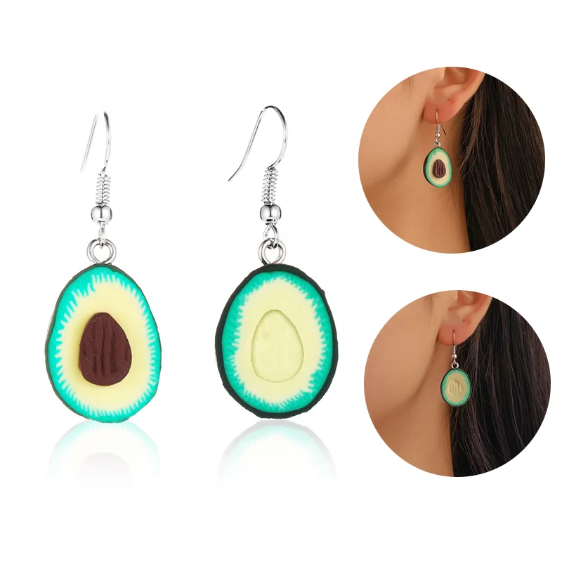 

Women's Jewelry Gifts Green avocado Pendant Earrings Food Super Food Fun Earrings Charm