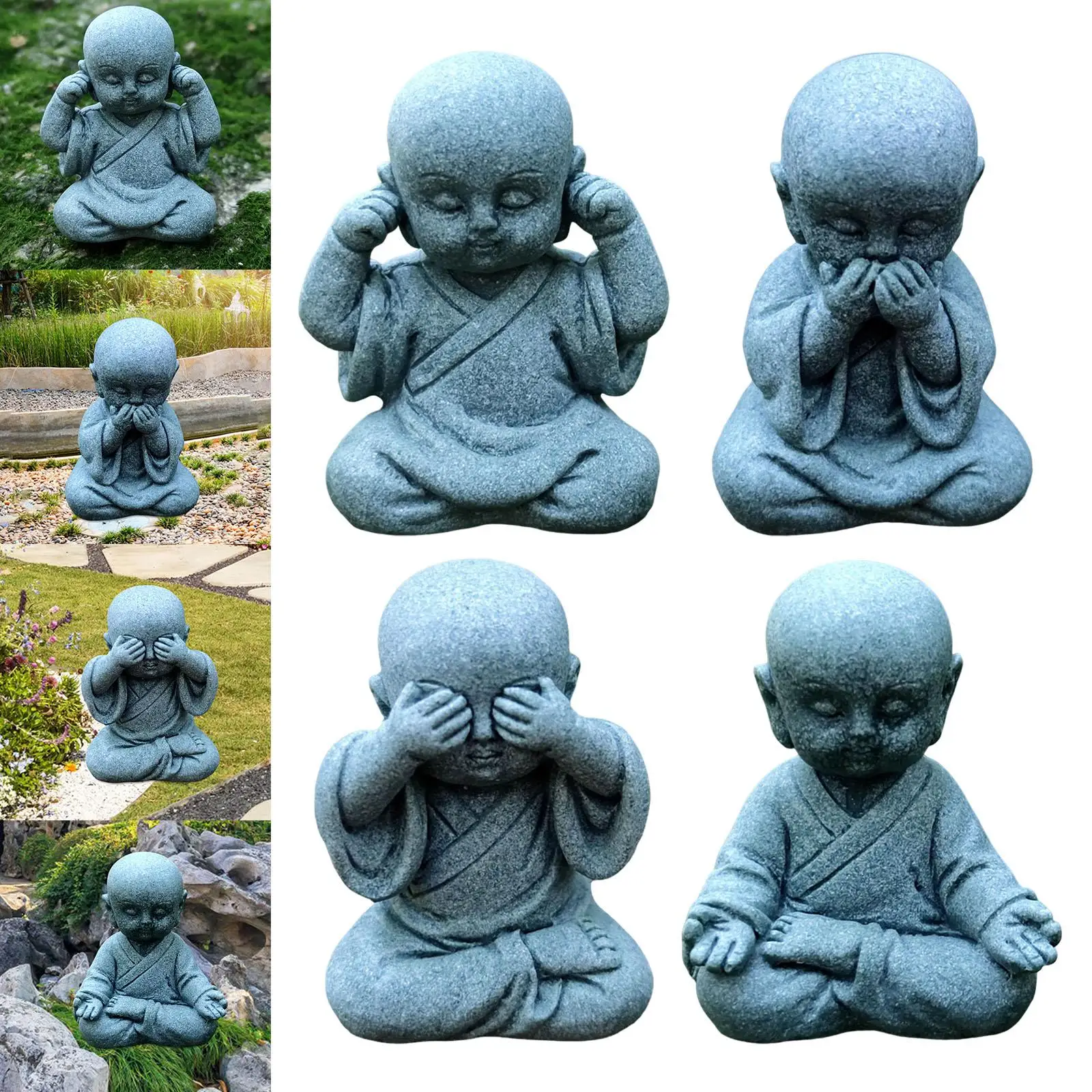 Мини-статуя Будды коллекционный предмет маленькая фигурка монаха для стола