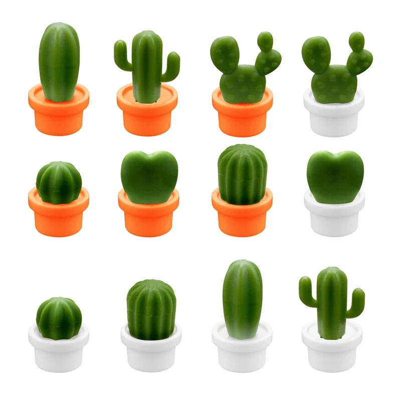 

12 Pcs Cute Cactus Refrigerator Magnets,Decorative Fridge Magnet Locker Magnet,Dry Erase Board Magnet,Perfect Fridge Magnets For