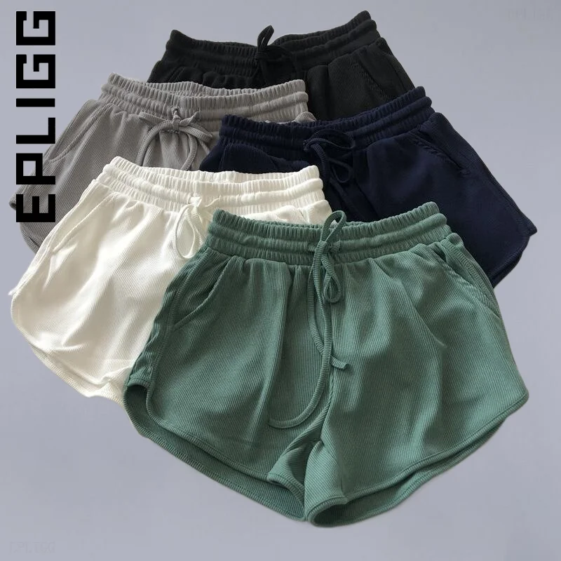 

Epligg Women New Short Pants Casual Cotton Gauze Sleep Loose-Fitting Pajama Pants Harajuku Elegant Wide Leg Female Clothes