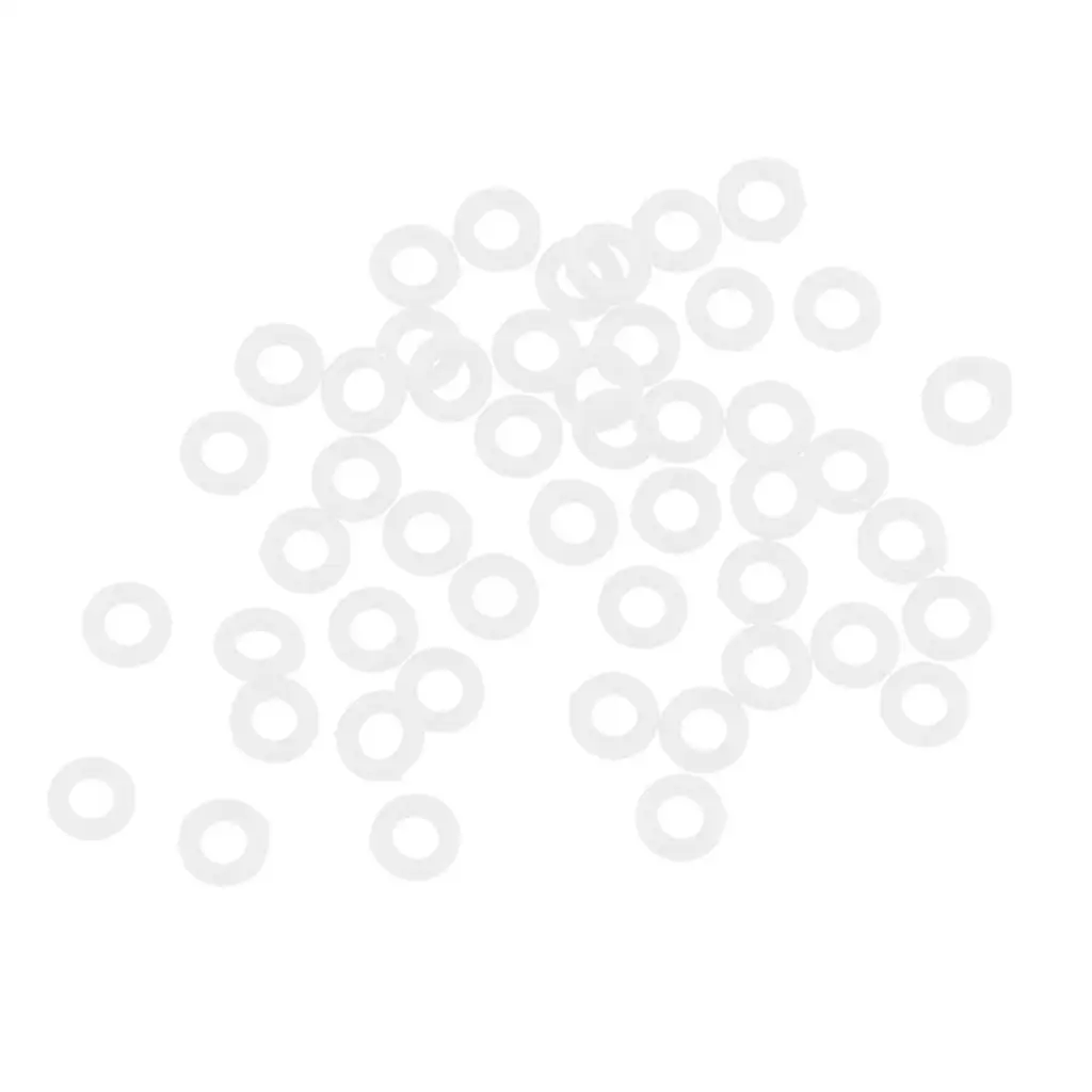 

Shamjina 100 Pieces 2BA Shaft Rubber O- Washer Grommets White